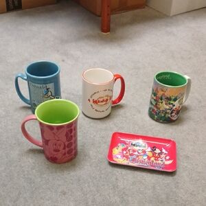 Disney Colorful Mugs and Tray Collection